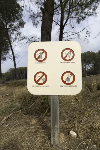 Verbod op het gebied — Stockfoto