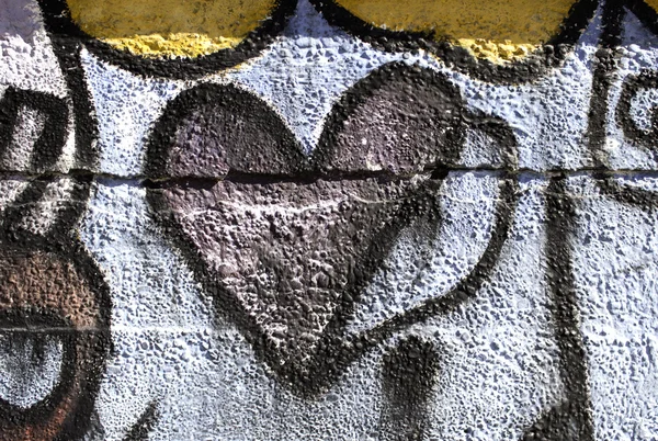 Graffiti hart — Stockfoto