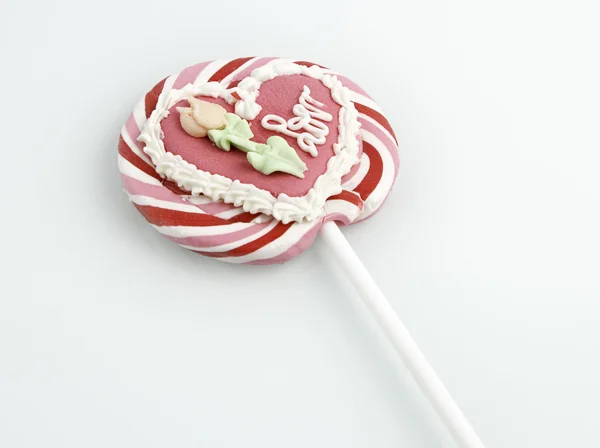 Hjärtat lollipop — Stockfoto