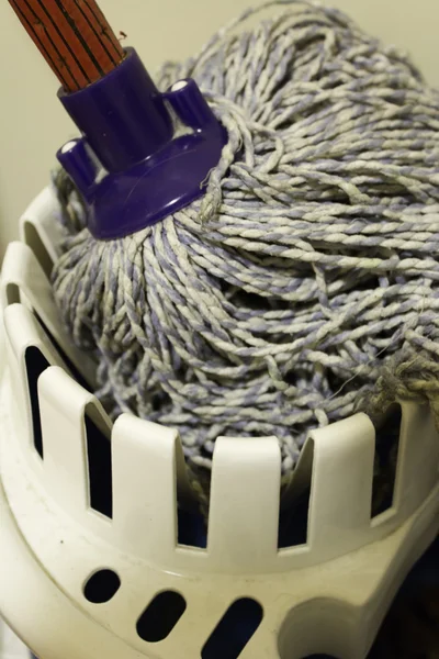 Bucket and mop — Stock Photo, Image