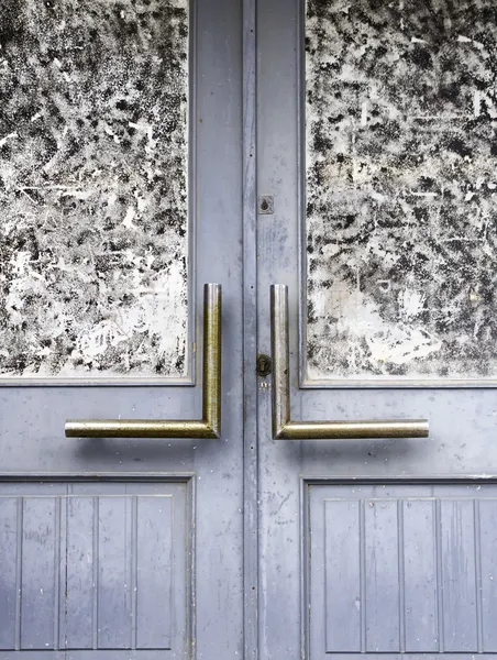 Blue metal door — Stock Photo, Image