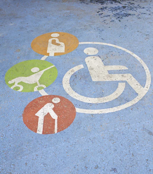 Blue handicapped sign — Stock Photo, Image