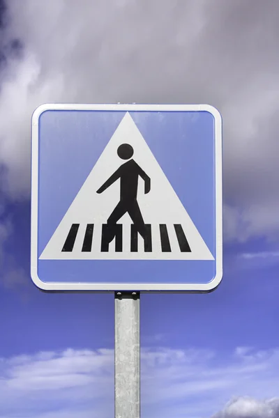 Pedestrians step signal — Stock Photo, Image