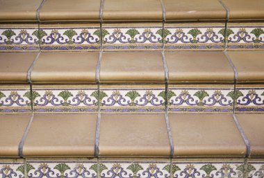 Stairs with tiles clipart