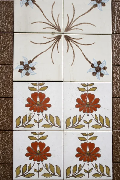Tiles with floral — Stock Photo, Image
