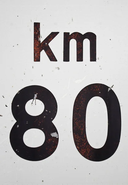 Сигнальный километр — стоковое фото