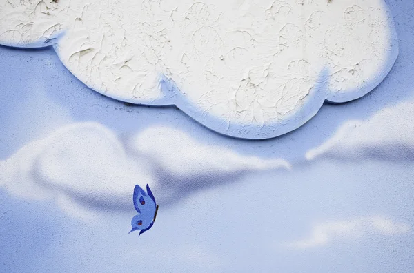 青い蝶の飛行 — ストック写真