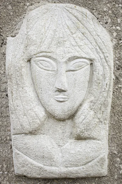 Kadın yüzünü heykel — Stok fotoğraf