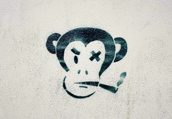 Rauchen von Affen — Stockfoto