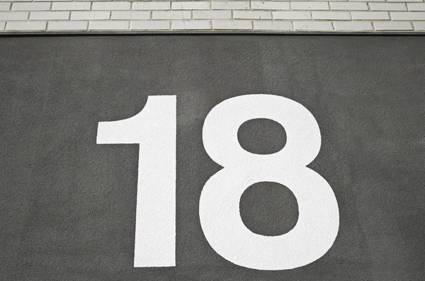 Number eighteen — Stock Photo, Image