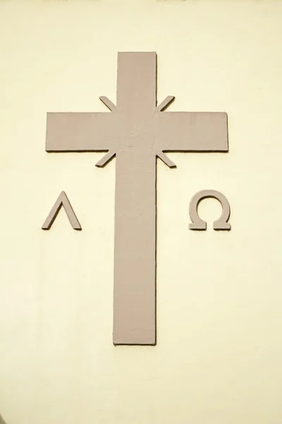 Cross and lyrics — Stock Photo, Image