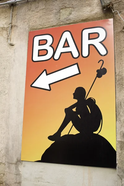 Bar signboard — Stock Photo, Image