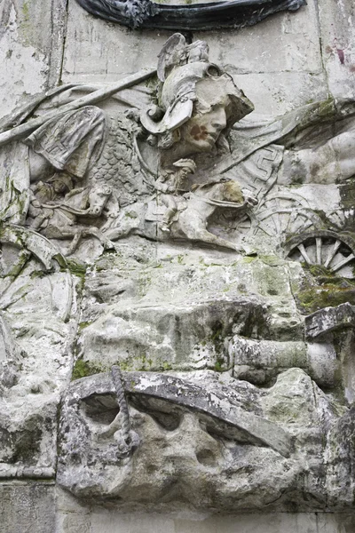 Soldier carved in stone — Stock Photo, Image