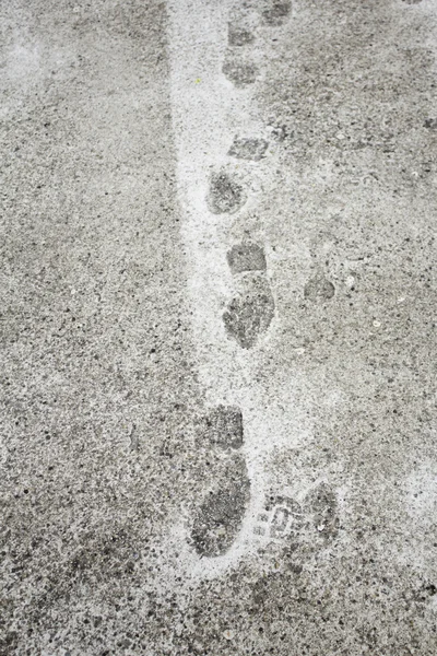 Empreintes de pas en Ciment — Photo