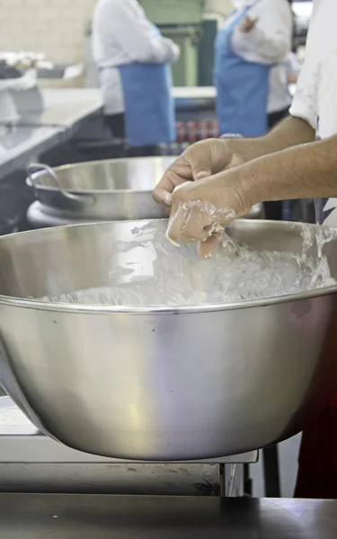 Chef-kok werken — Stockfoto