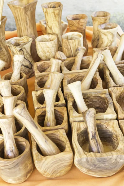 Wooden mortars — Stock Photo, Image