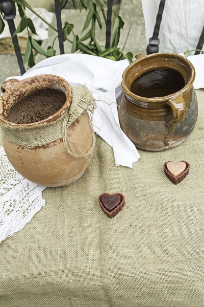 Jarrones con velas —  Fotos de Stock