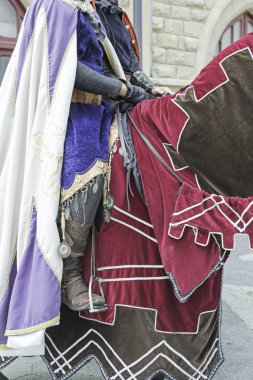 at ve Ortaçağ savaşçı