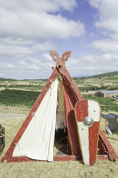 Tente médiévale en guerre — Photo