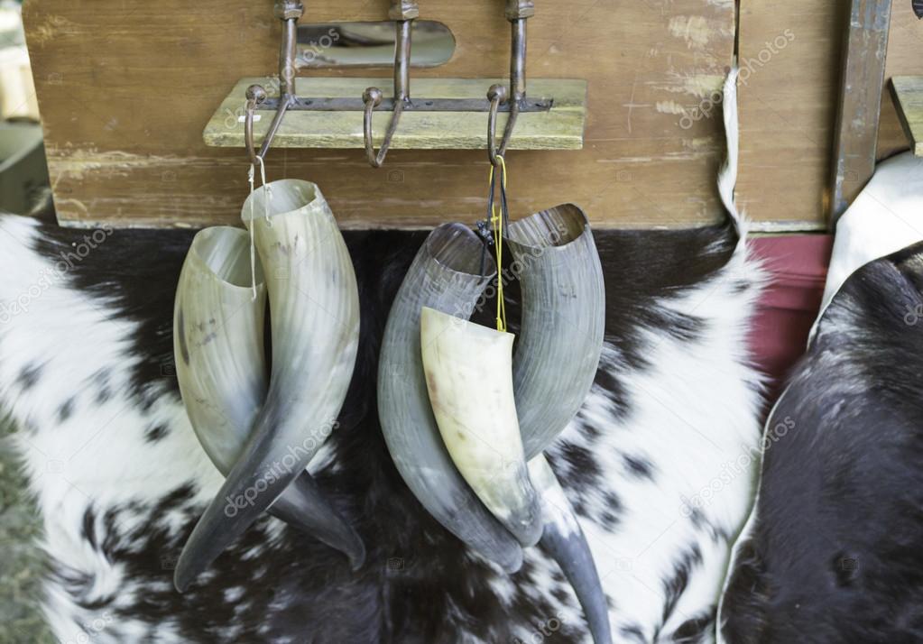 Horns and skins — Stock Photo © celiafoto 30917591