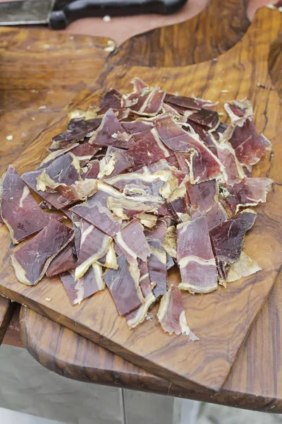 Sliced ??Iberian ham — Stock Photo, Image