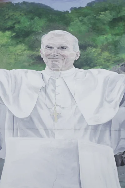 Sylwetka papieża — Zdjęcie stockowe