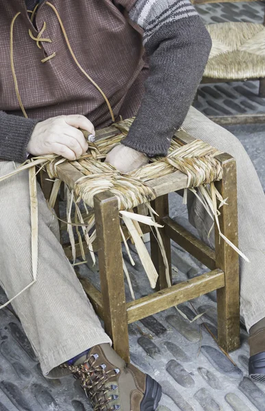 Man making chairs — Stock Photo, Image