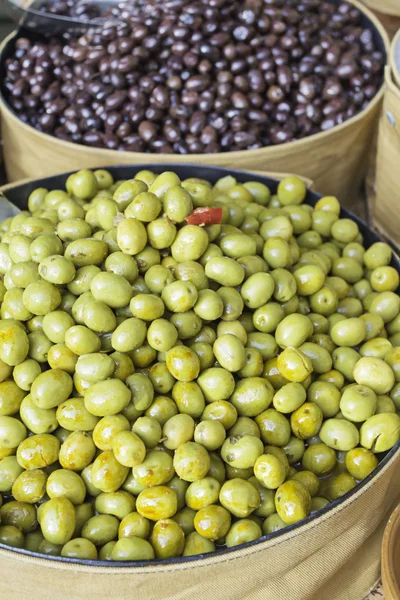 Olives with pepper — Stok fotoğraf