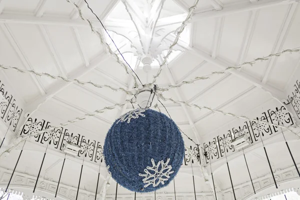 Blue christmas ball — Stock Photo, Image