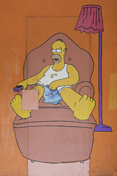 Homer eating