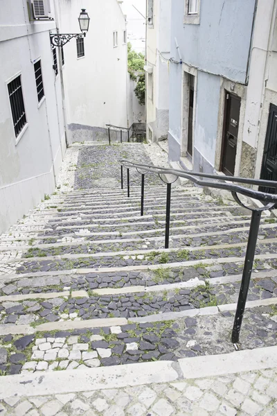 Old stairs Village Street — Stock Photo, Image