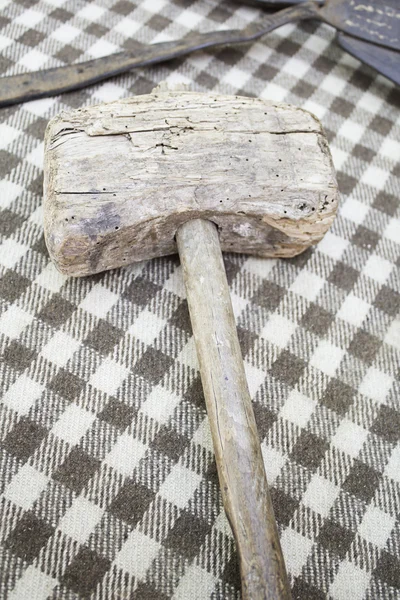 Antique wooden hammer — Stock Photo, Image