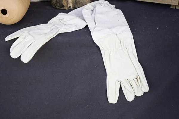 Bílá pracovní rukavice — Stock fotografie