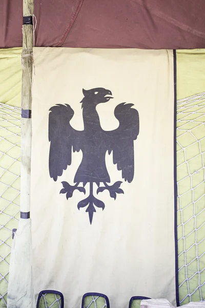 Flag eagle medieval — Stock Photo, Image