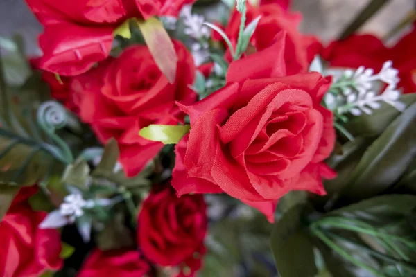 Detail Der Erinnerung Blumen Auf Einem Friedhof Gedenkfeier — Stockfoto