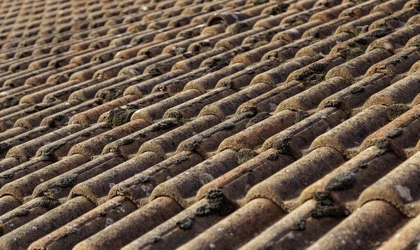 Keramické Dlaždice Hliněná Střecha Konstrukce Architektura — Stock fotografie