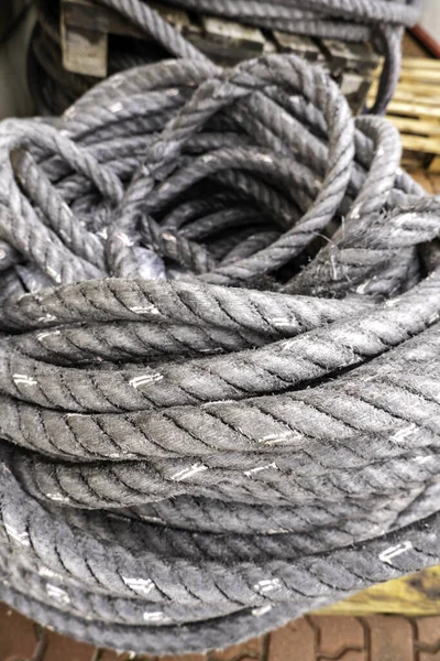 Нейлонова Мотузка Рибальському Порту Інструменти Предмети — стокове фото