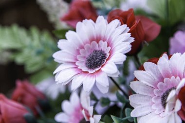 Değişik çiçek buketleri kutlama ve etkinlik, doğa