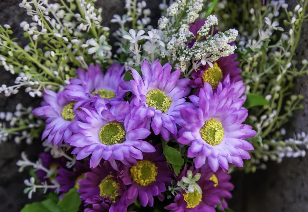 Blumensträuße Von Vielfältigen Blumen Feier Und Veranstaltung Natur — Stockfoto