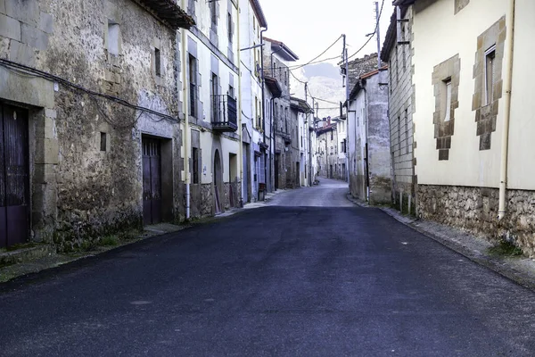 Dettaglio Della Vecchia Strada Una Città Storica Della Spagna — Foto Stock