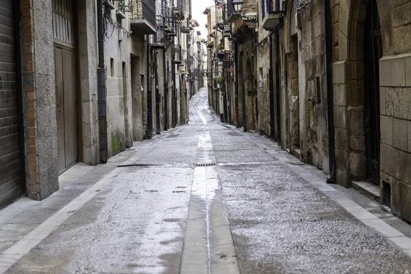 Dettaglio Della Vecchia Strada Una Città Storica Della Spagna — Foto Stock