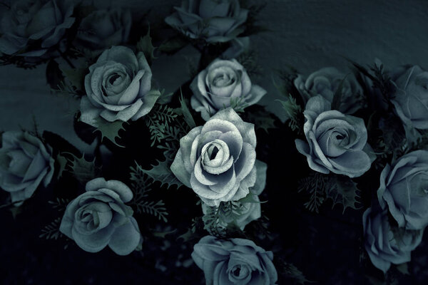 Detail of flowers to remember the dead