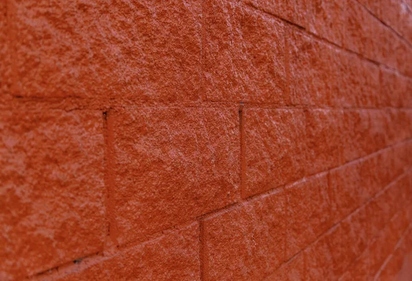 Červeně Natřená Betonová Zeď — Stock fotografie