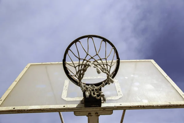 Καλάθι Μπάσκετ Στον Αθλητικό Σύλλογο Προπόνηση Και Χόμπι — Φωτογραφία Αρχείου