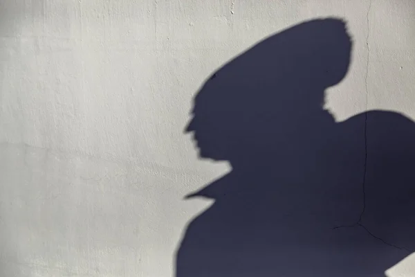 Silhouette Detail Person Shaded Sun Hot Day — Foto Stock