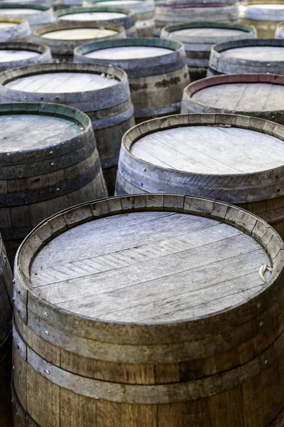 Detalhe Recipientes Antigos Para Bebidas Alcoólicas Cultura Vinho Transporte Conservação — Fotografia de Stock