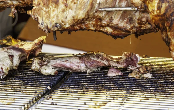 Detail Van Gegrild Vlees Feest Feest — Stockfoto