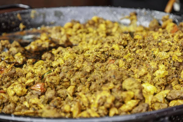 Традиционная Индийская Еда Мясо Особым Вкусом — стоковое фото