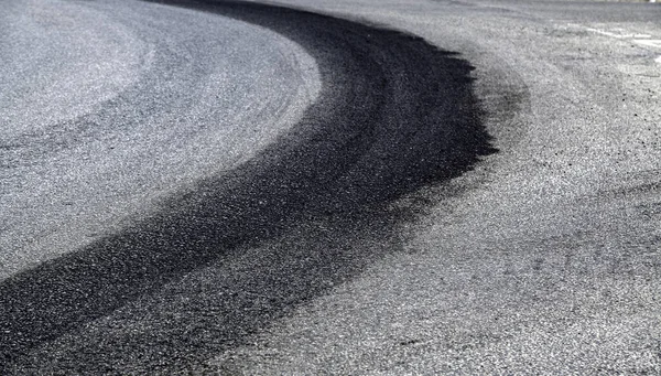 Detail Tire Rubber Marks Speed — Stock Photo, Image