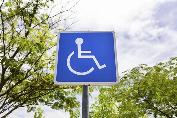 Detalle Señal Para Personas Con Discapacidad Accesibilidad — Foto de Stock